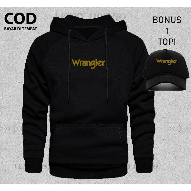 หมวกโบนัส...!!! Wrangler ข้อความ Gold Hoodie Sweater Coolest Mens Womens Jacket More Viral Jacket 20