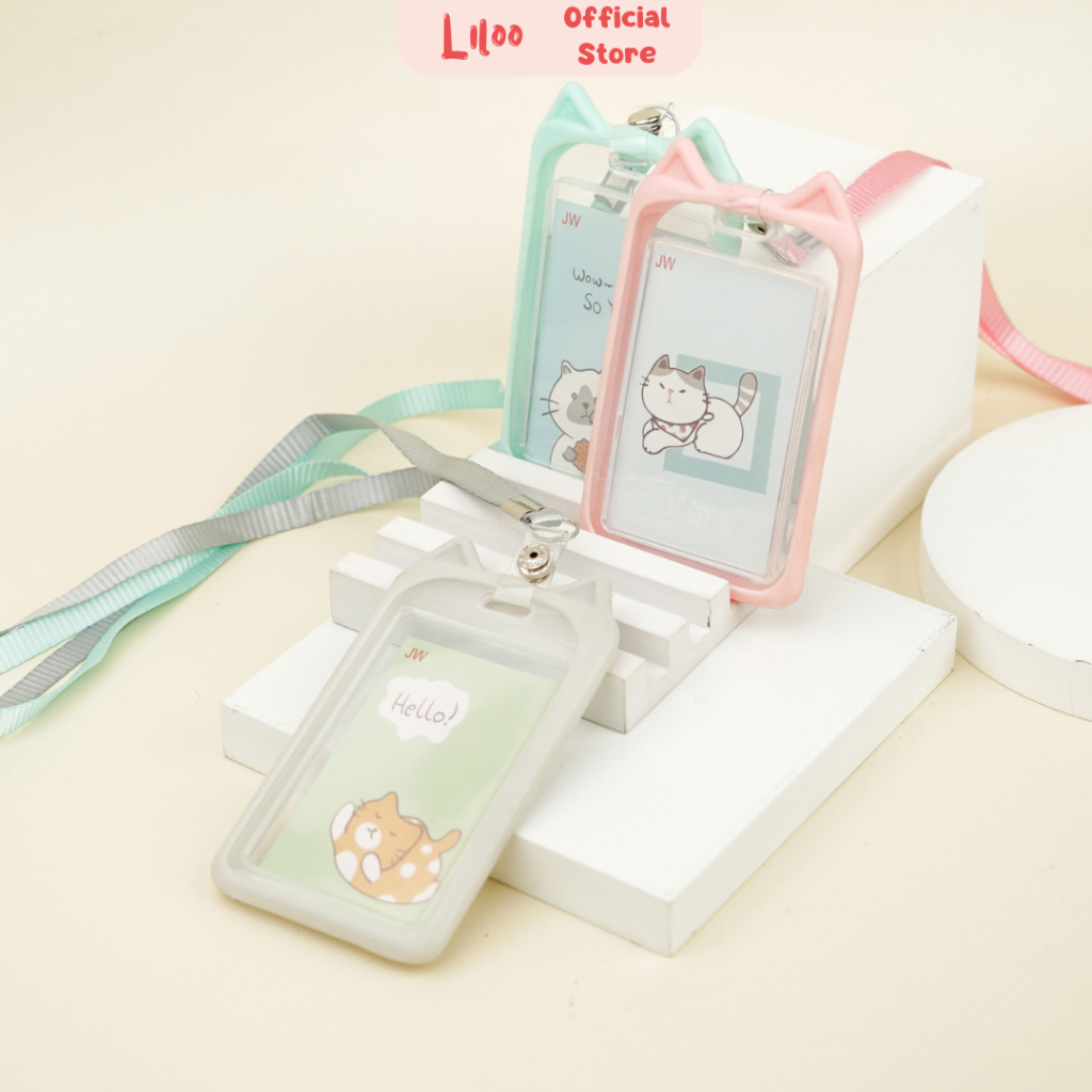 Lanyard Flashee ID Card แมวน่ารัก Kawai Motif Flashee ID Card Access MRT Busway E-Money FlazzLanyard