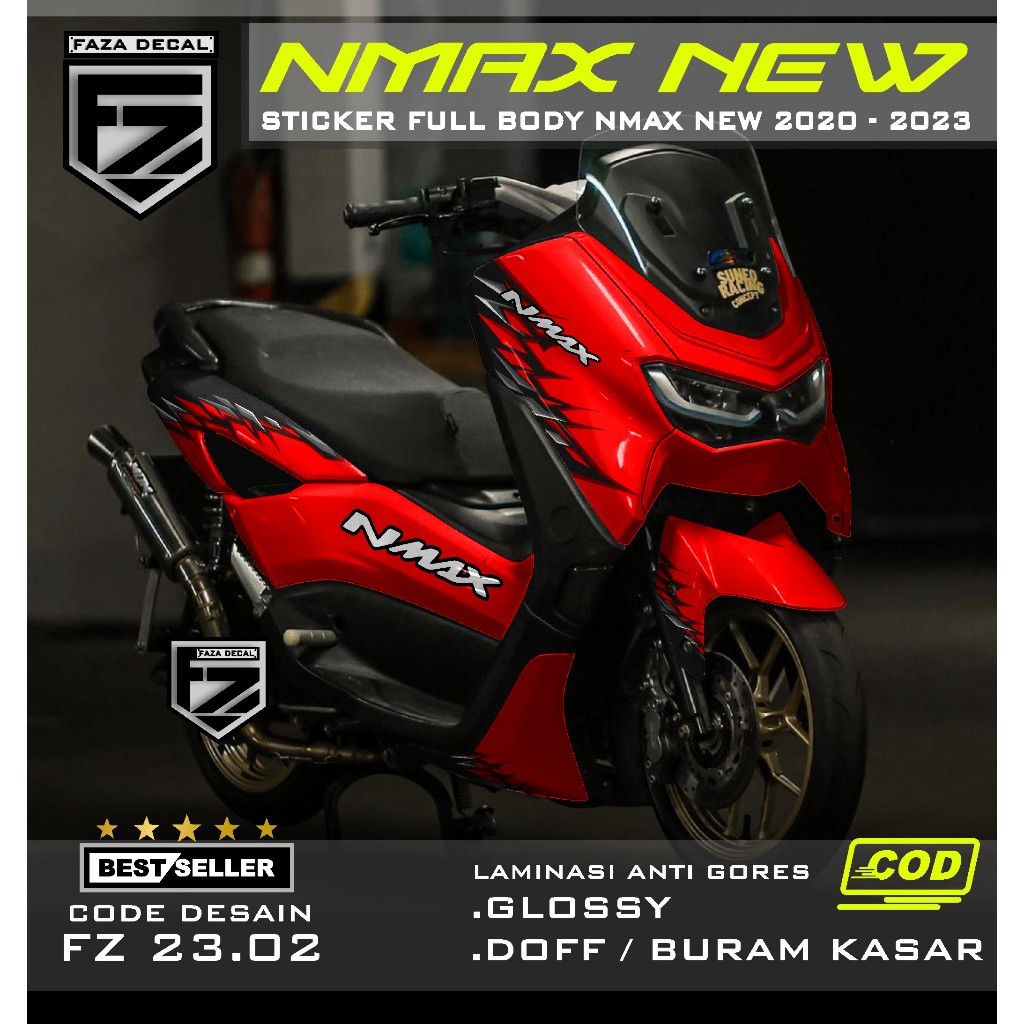 สติกเกอร์กราฟฟิค NMAX 155 new Fullbody - Sticker NMAX new full body 2020 2021 2022 2023 FZ 23.02