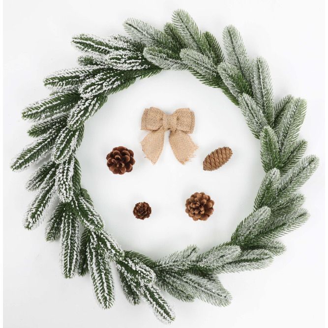 สั้น FORK FIR LEAVES - ARTIFICIAL FIR PINE TREES - PINE LEAVES CHRISTMAS PHOTO DECORTATION