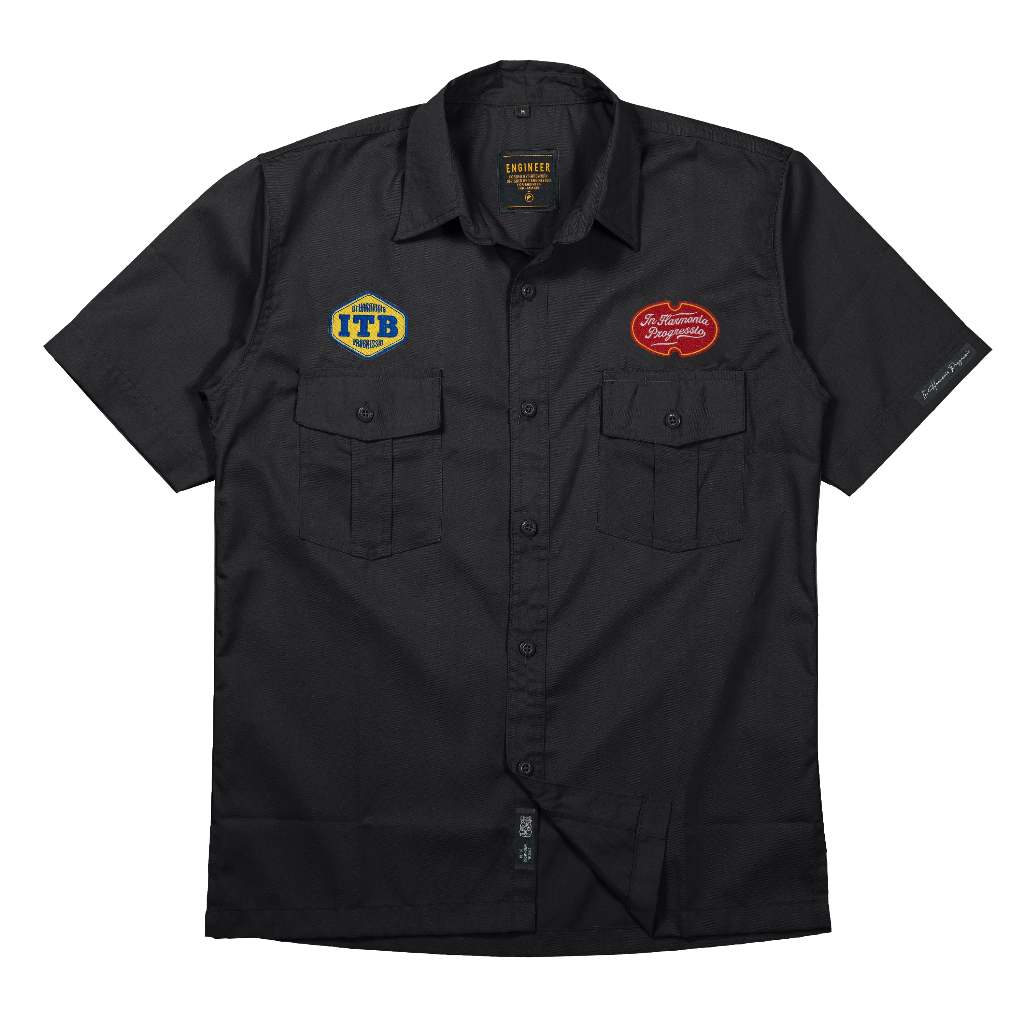 Kemeja Engineer Workwear - ENG X ITB Merchandise Short Sleeve Shirt Progress Black
