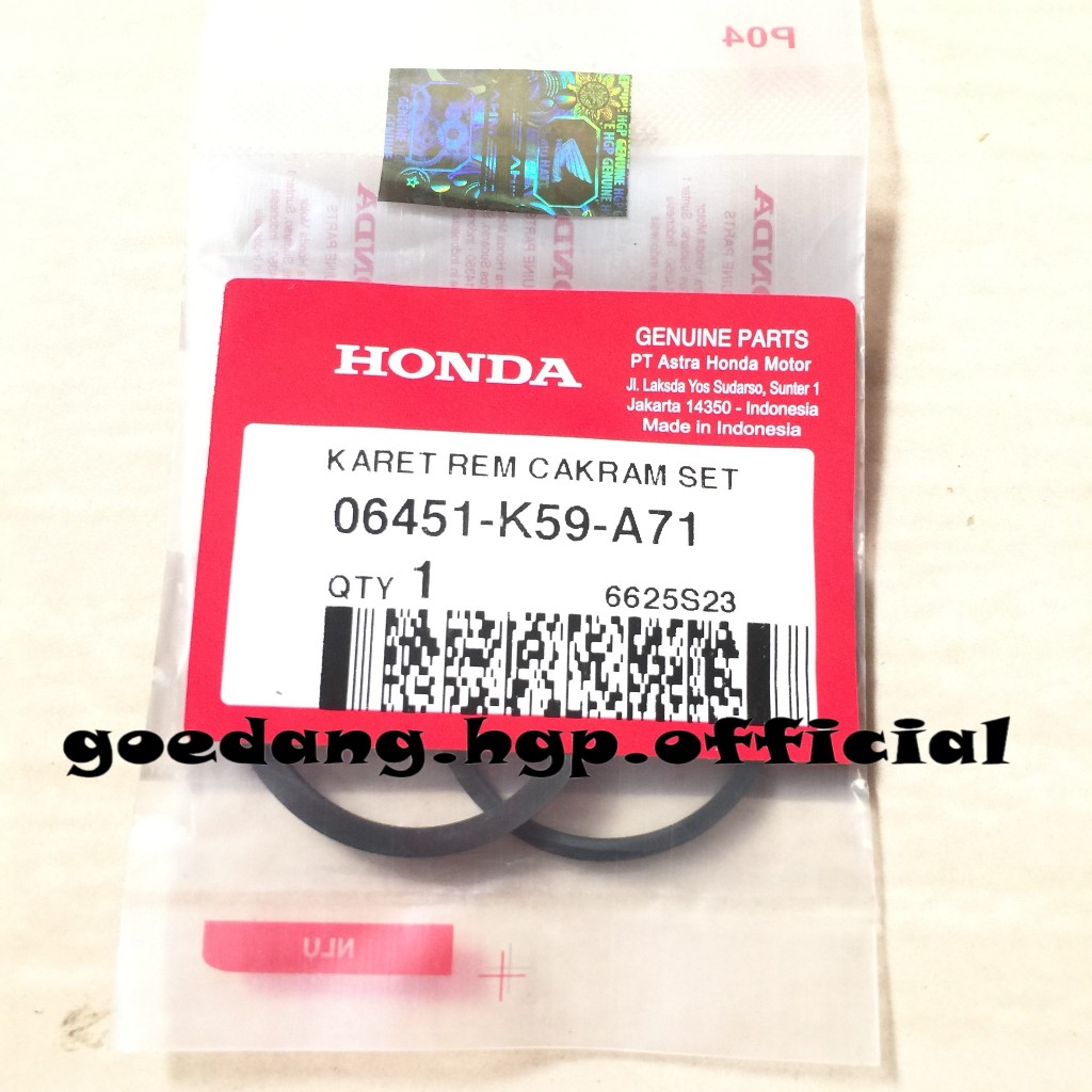 ชุดซีลลูกสูบยางชุดเบรค GENIO K0J VARIO125 K60R VARIO 150 K59J VARIO 160 K2S ORIGINAL AHM 06451K59A71