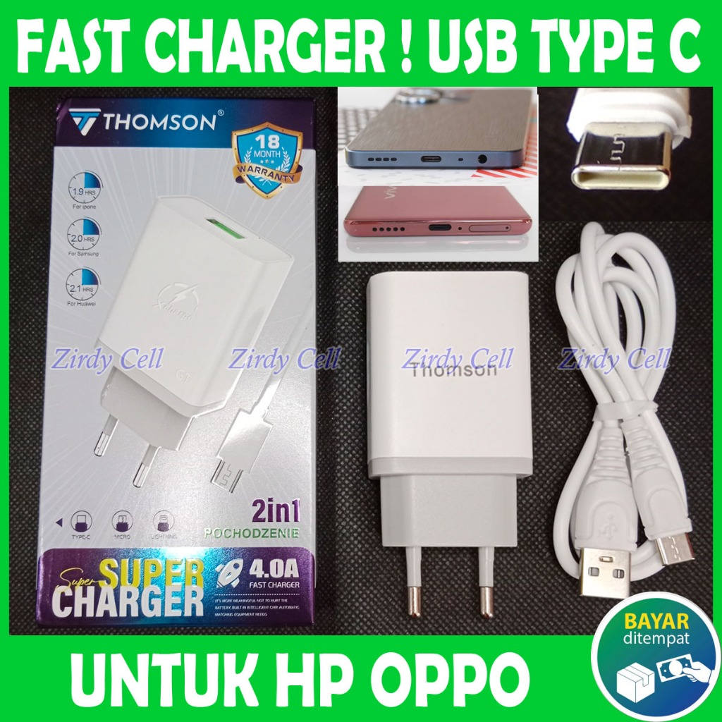 Fast Charger USB Type C สําหรับ HP OPPO RENO 10 9 9Z 8 8Z 7 6 5 4 A98 A78 A58 A38 A18 A97 A77 A57 5G
