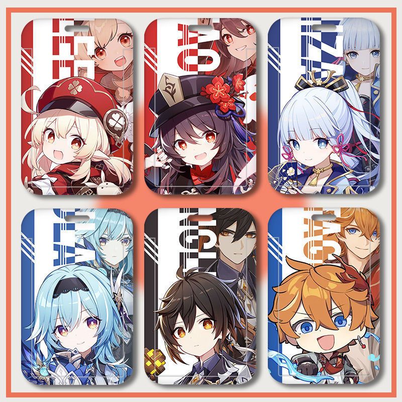 Genshin ID Card holder Lanyard พวงกุญแจชื่อแท็กใหม่
