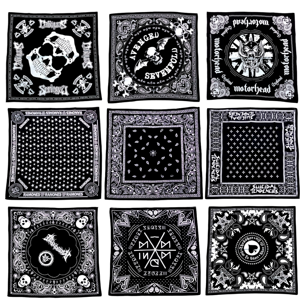 Slayer Bandana Sal Music วัสดุหนาคุณภาพระดับพรีเมียม