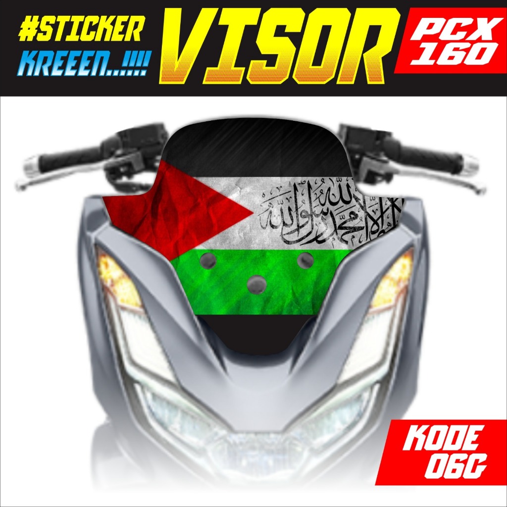 Honda PCX 160 Palestine Variation สติ๊กเกอร์ติดกระจกหน้ารถ PCX 160 Palestine Visor