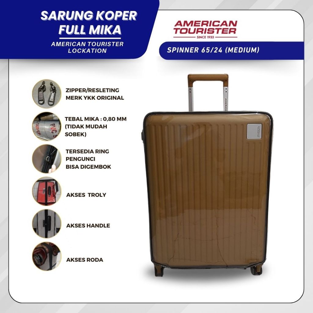 Reborn LC - ผ้าคลุมกระเป๋าเดินทาง | ผ้าคลุมกระเป๋าเดินทาง Fullmika Special American Tourister Lockat