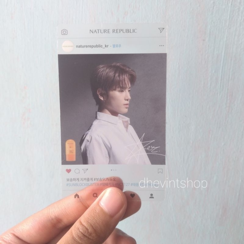OFFICIAL NCT 127 TAYONG PC PHOTOCARD NATURE REPUBLIC NATREP VOL.1