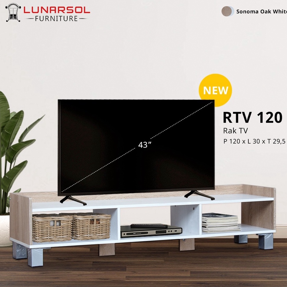 ดีที่สุด...!! TV TABLE MINIMALIST TV RACK LUNAR RTV 120 / MULTIPURPOSE NAKAS TABLE
