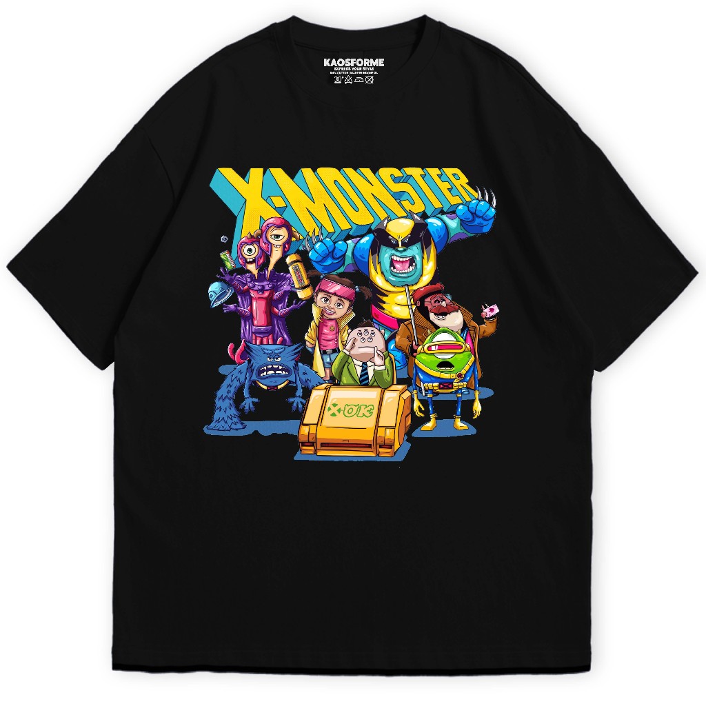 Kaosforme - เสื้อยืด Monster University X-Monster เสื้อยืด Disney Pixar X-Men Marvel