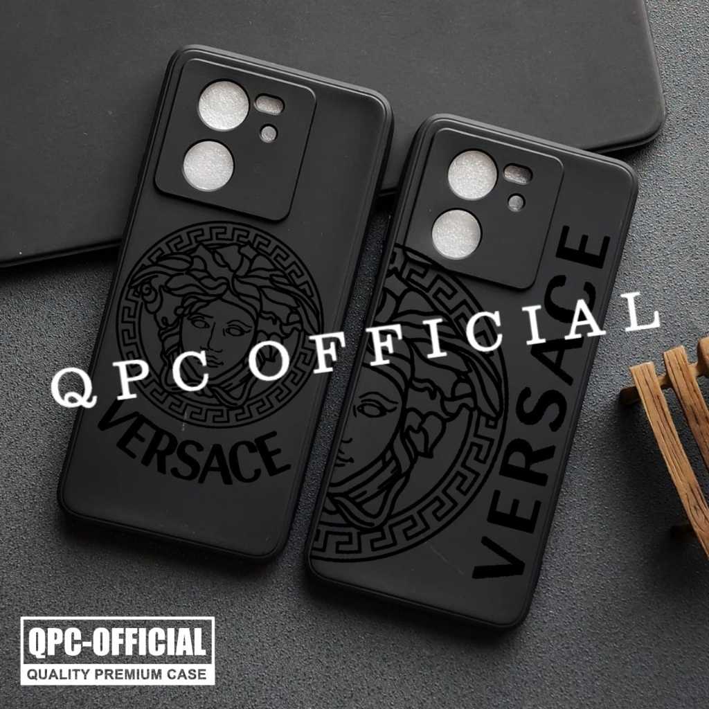 Xiaomi MI 6X Xiaomi 15 Xiaomi 15 Ultra Xiaomi 14T Xiaomi 14T Pro Xiaomi 14 Xiaomi 13T Xiaomi 13T Pro Xiaomi 13 Lite Xiaomi 13 Pro กรณีภาพ MAC02 Macaron สีดําพิมพ์ motif Versace นุ่มกรณีสีดํา Slim เคสแบบด้าน