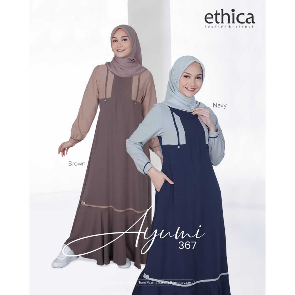 Ayumi 367 ล่าสุด Ethica Gamis/Ayumi 367 สีน้ําตาล/Ayumi 367 สีกรมท่า