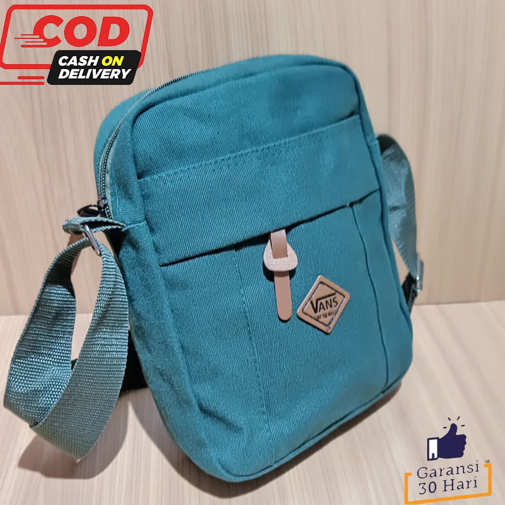 Hijau Sopee 88 SUPER Vans Canvas Sling Bag/Sling Bag สําหรับผู้ชายและผู้หญิง 8 นิ้ว Army Green