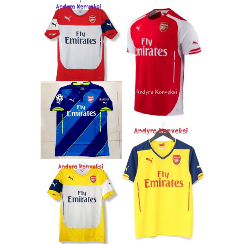 เสื้อกีฬาแขนสั้น ลายทีม Arsenal CF 2014-2015 - FULL PRINTING