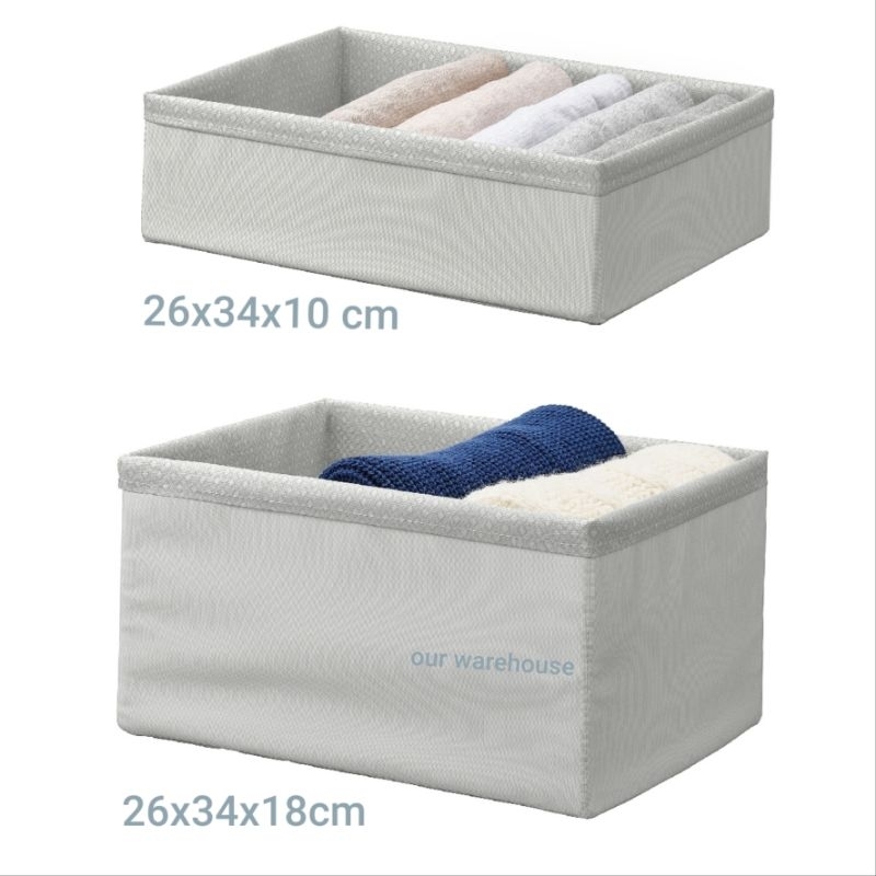 BAX กล่องจัดระเบียบ กล่องเก็บของ ขนาด 26x34x10cm หรือ 26x34x18cm