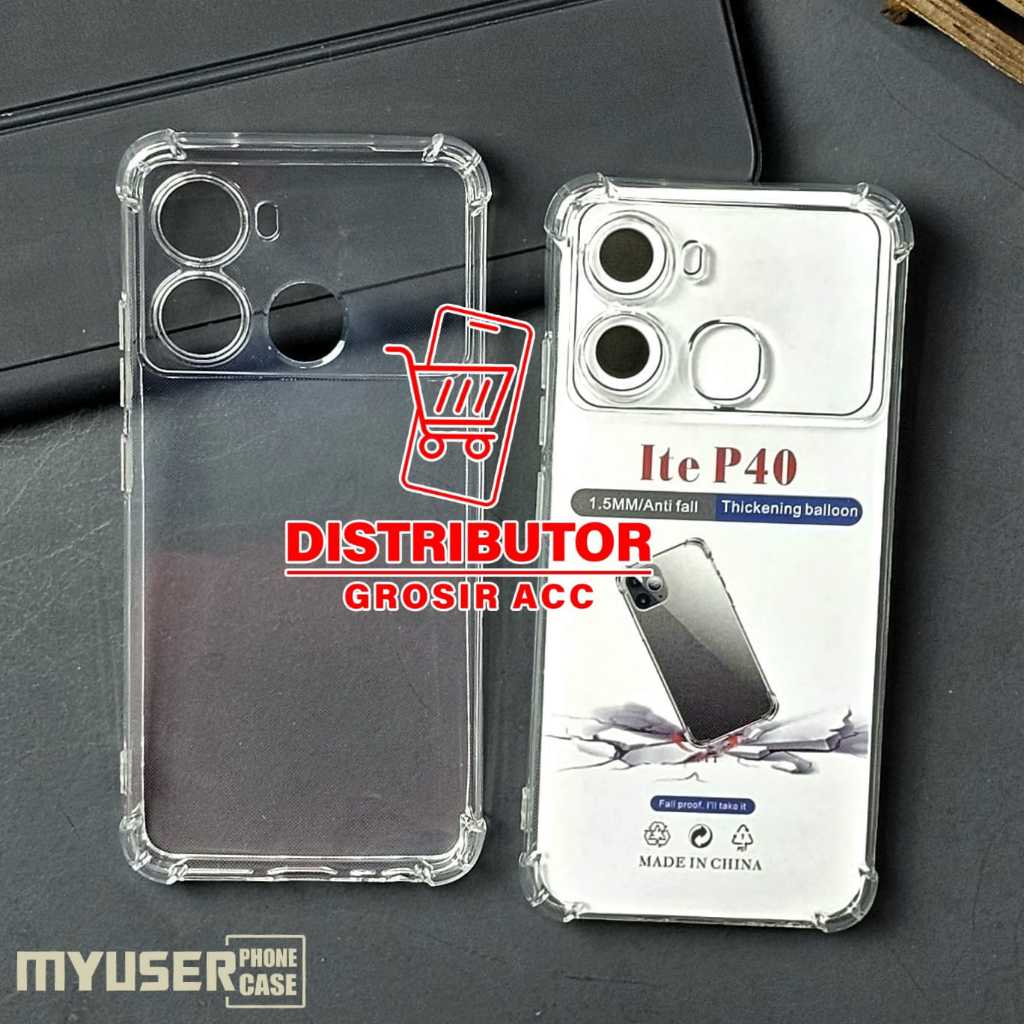 ITEL P40 CASE AIRBAG ANTI CRACK THICK SOFTCASE CLEAR ITEL P40