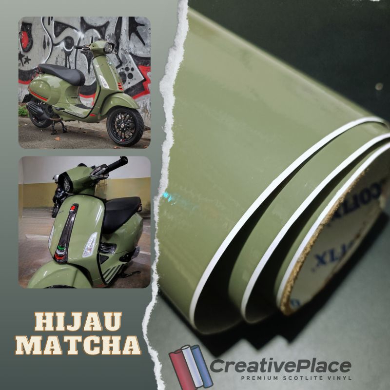 สติกเกอร์สีเขียวมัทฉะเงา HIJAU / สติกเกอร์สีเขียวมัทฉะ พรีเมี่ยม / สติกเกอร์สีเขียวมัทฉะเงา / สติกเกอร์สีเขียวเซจ / สติกเกอร์สีเขียวพาสเทล พรีเมี่ยม