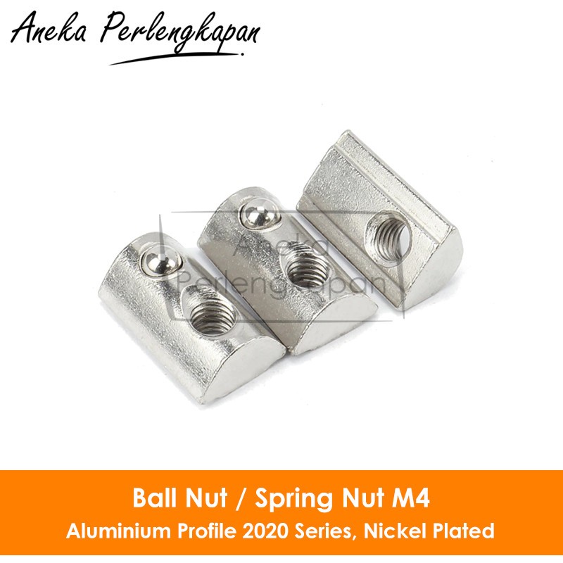 Ball Nut / Spring Nut เลื่อน M4 Aluminium Profile 2020 Series 10 ชิ้น