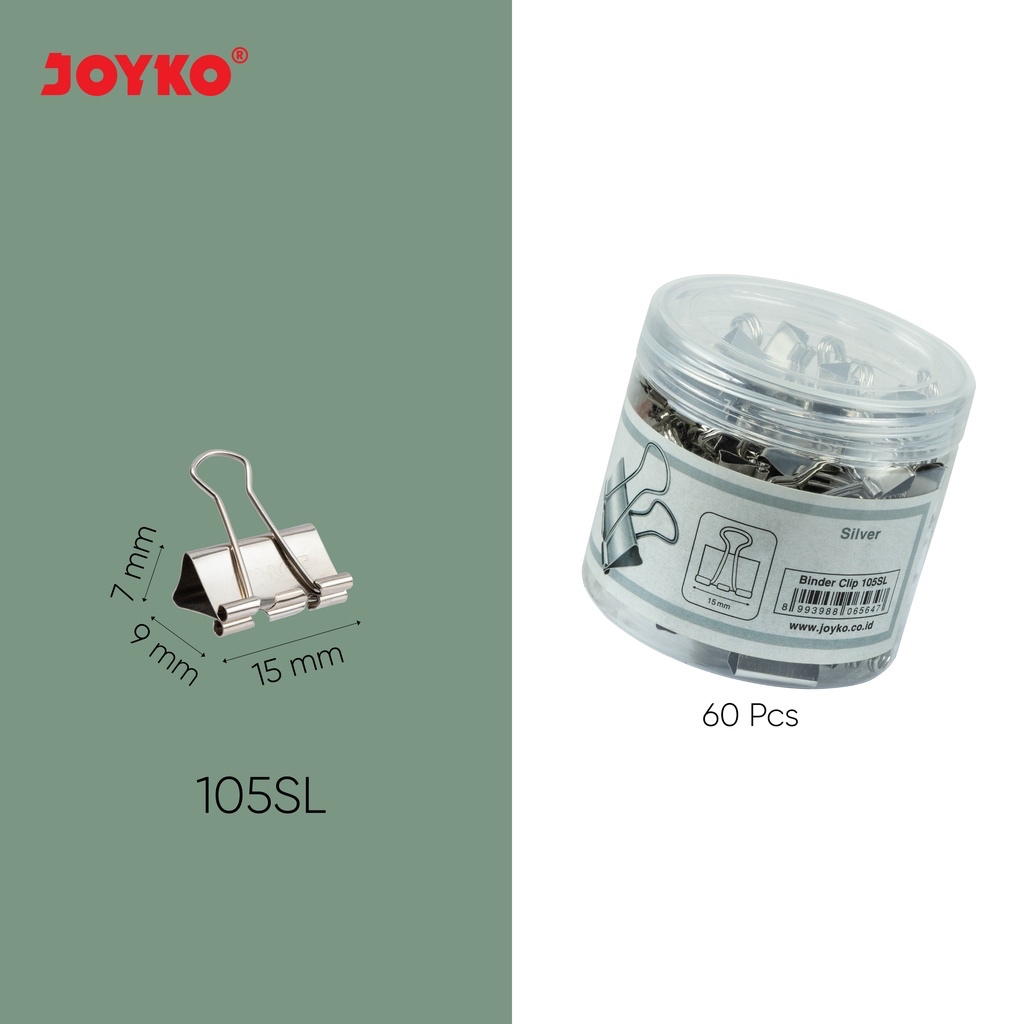 Binder Clip 105SL Joyko Silver SL คลิปหนีบกระดาษ