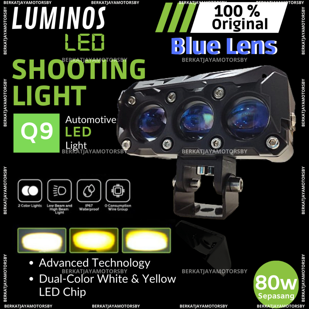 MATA [พร้อมสต็อก] LUMINOS SQL 3 EYES SPOTLIGHT Q9 Q9S BLUE LENS 2 สีสีขาวสีเหลืองเลเซอร์ HI LOW สําห