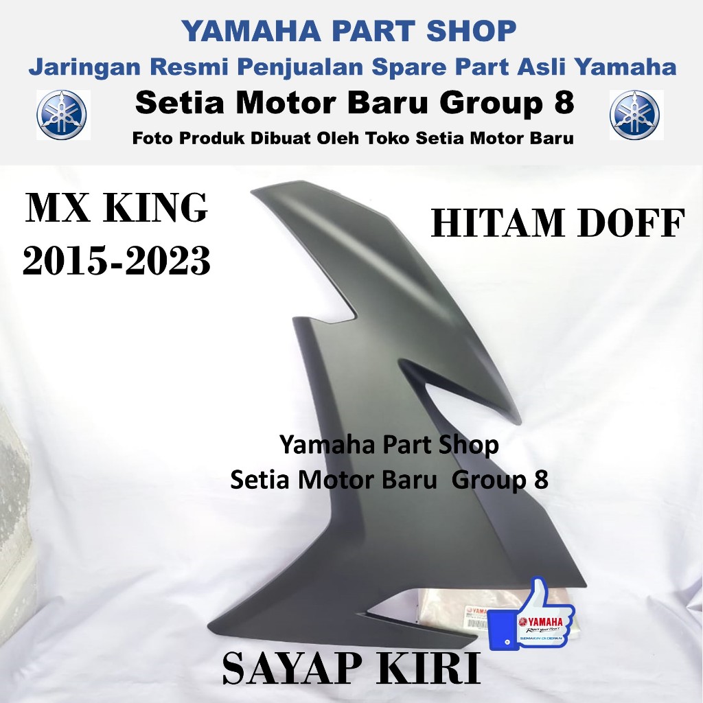 Hitam Legshield Wing Cover Black Doff ซ ้ าย Mxking Mx King Original Yamaha Surabaya
