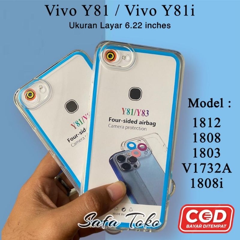 Vivo Y81 / Vivo Y81i / 1812 / 1808 / 1803 / V1732A / 1808i เคสถุงลมนิรภัยยืดหยุ่น Softcase วัสดุ