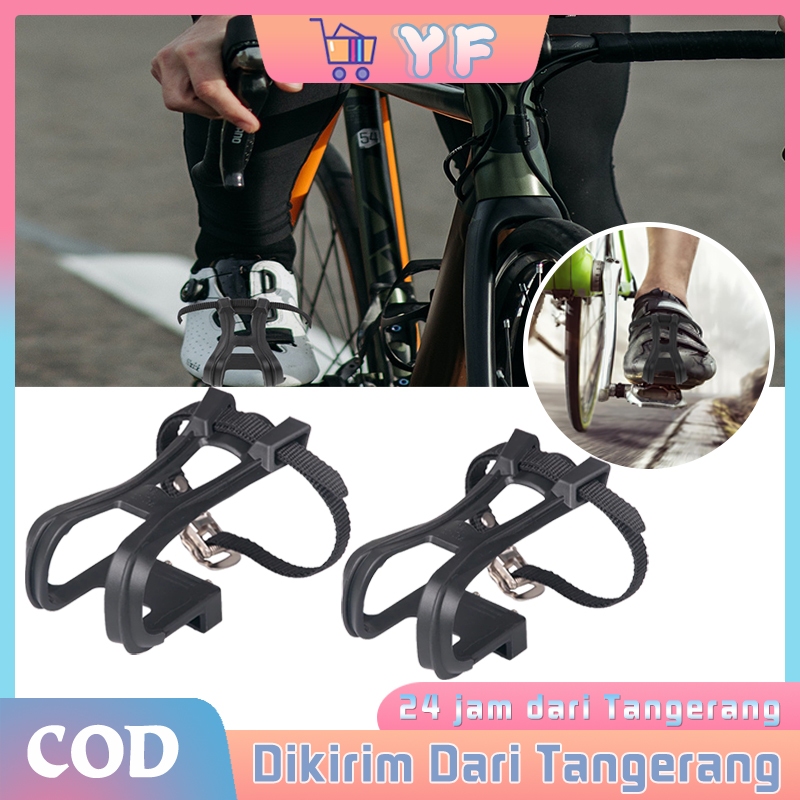 1 ชุดคันเหยียบจักรยานเสือภูเขา Fixie Strap Pedal Cleat Universal Toe Clip Pedal ติดตั้งง่าย