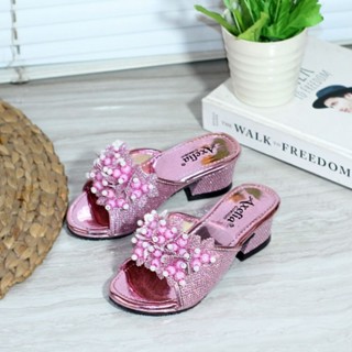 รองเท้าแตะปาร์ตี้สําหรับเด็กผู้หญิง ส้นเต้าหู้ 3CM Kokop Axe…