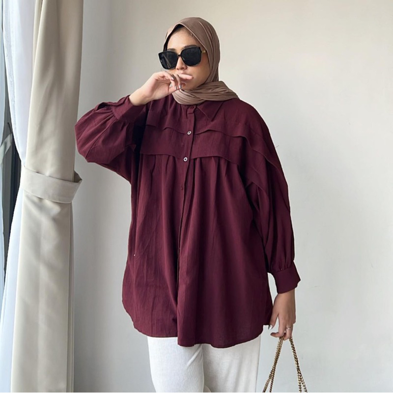 Kemeja Megan LINEN SHIRT // LINEN SHIRT // OVERSIZE SHIRT // LINEN