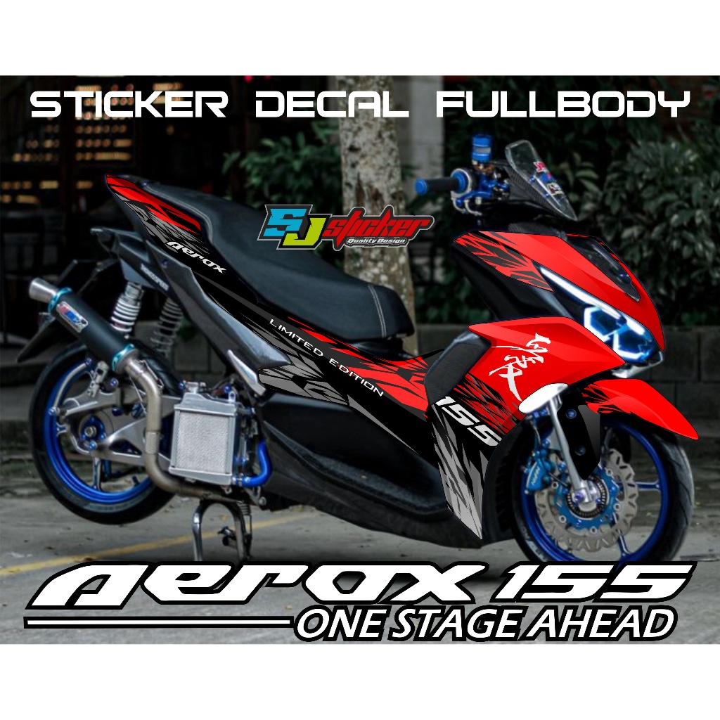 DeCal สติ๊กเกอร์ Aerox ใหม่ 155 สติ๊กเกอร์รูปลอกมอเตอร์ Aerox เชื่อมต่อ 155 ใหม่ทั้งหมด SJ-1669