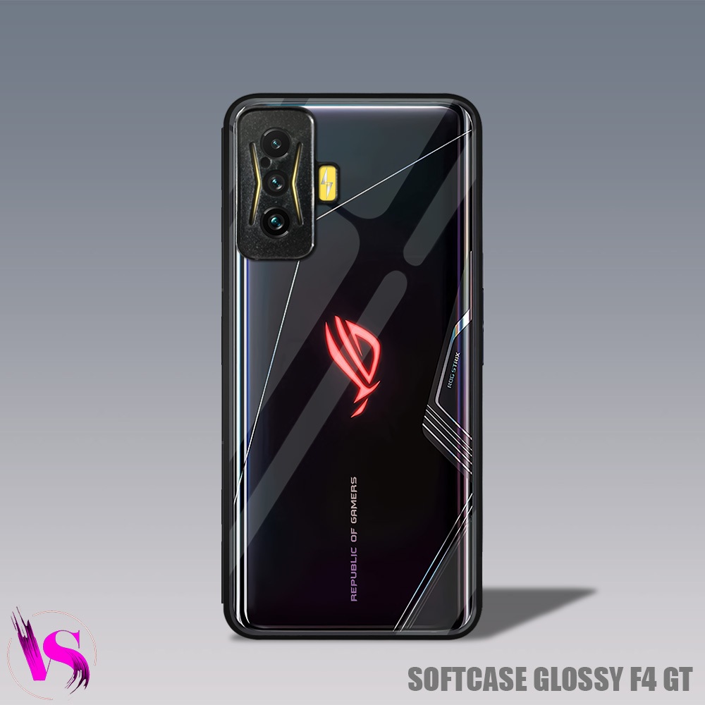 เคสนิ่ม Glossy Poco F4 GT | เคส F4GT |VN38| เคส Poco F4 | ซิลิโคนกากเพชร | Silicon Glass Glitter Rog