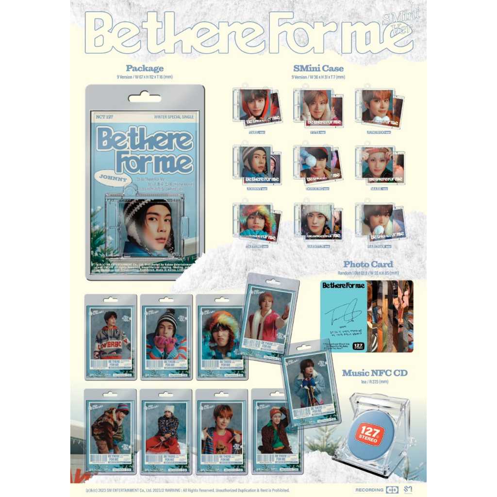อัลบั้มพิเศษ WINTER NCT 127 - BE THERE FOR ME [SMINI/SMART ALBUM VER.] SMART MINI NCT127 BTFM TAIL J