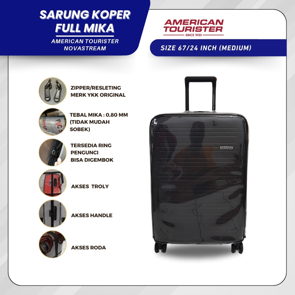 Reborn LC - ผ้าคลุมกระเป๋าเดินทาง | ผ้าคลุมกระเป๋าเดินทาง Fullmika Special American Tourister Novast