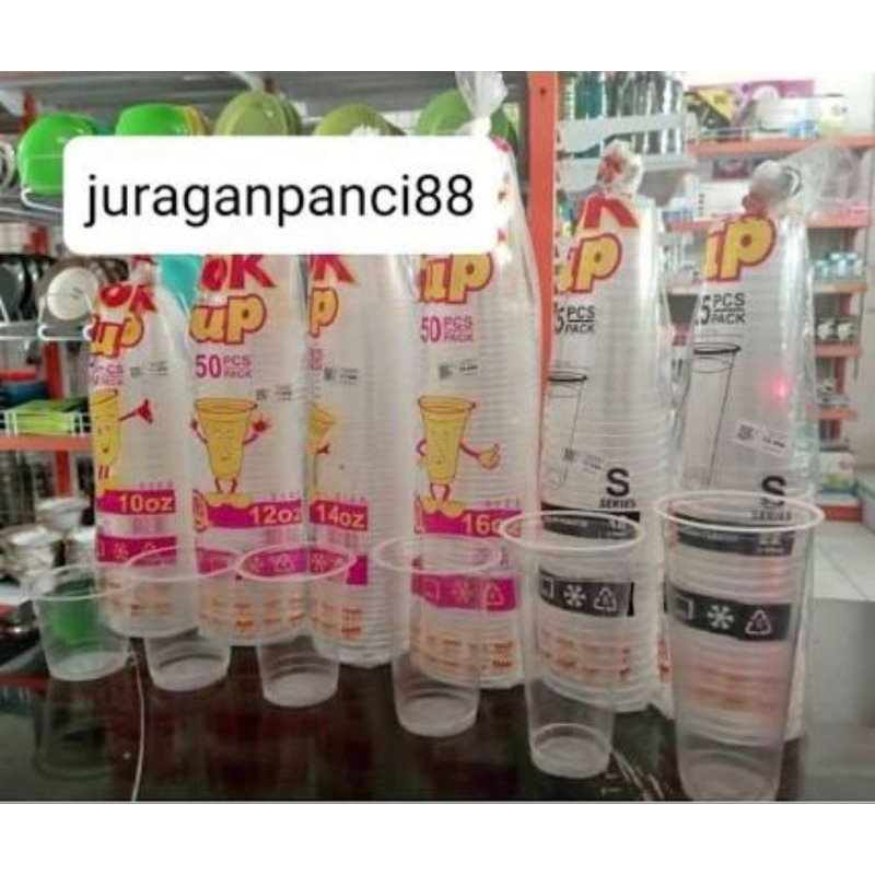 HOK ถ้วยพลาสติก 10oz/12oz/14oz/16oz/18oz/22oz