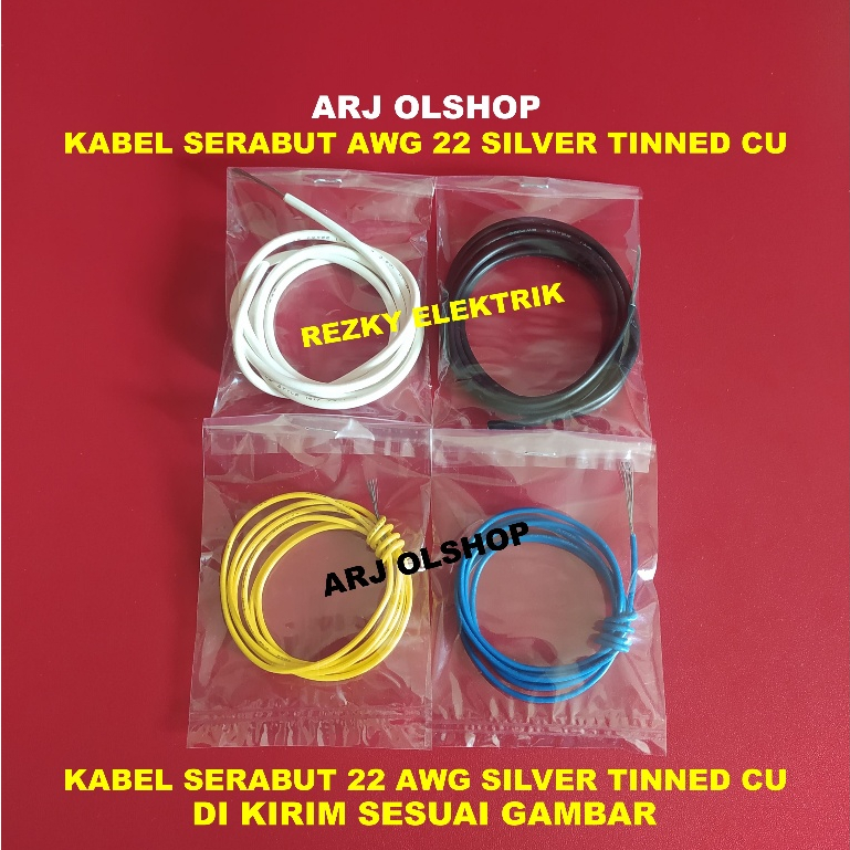 AWG 22 สายสีขาว Stranded / 22 AWG สายสีขาว / AWG 22 Tined CU AWG22 สายต่อเมตร