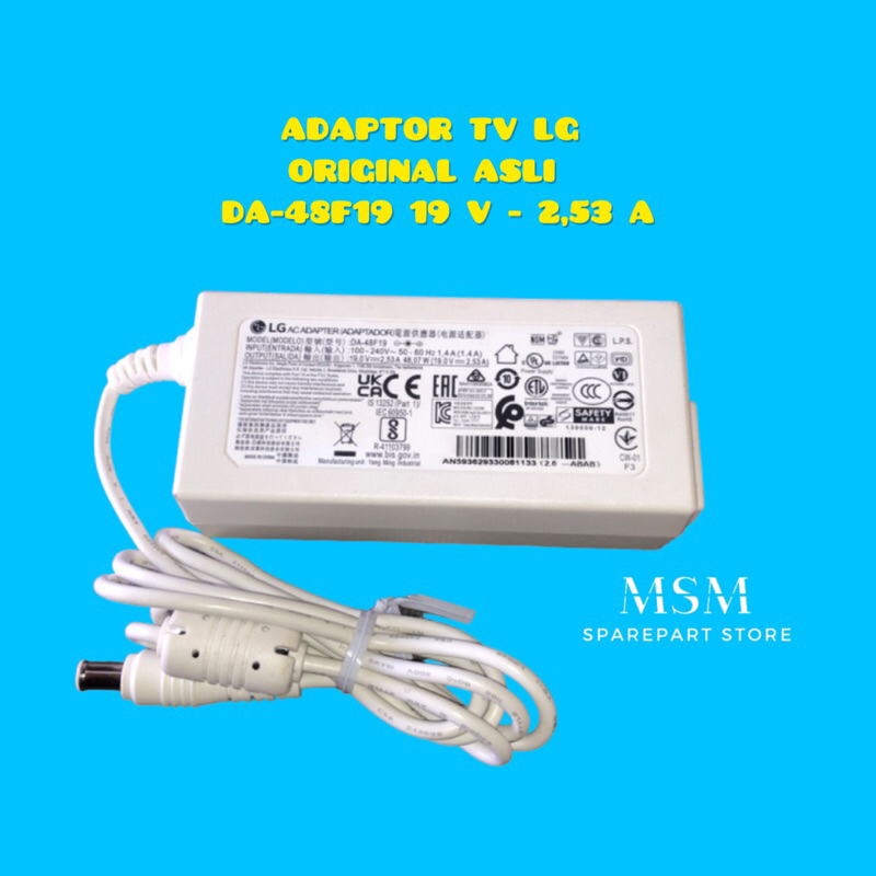 ต้นฉบับ LG TV ADAPTER DA-48F19 19 V - 2.53 A