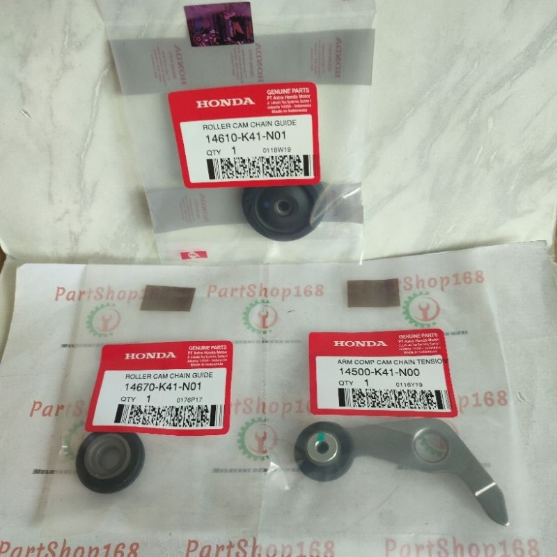 3 ชิ้น Arm Comp Cam Chain Tensioner แผ่นม้วน Keteng Supra X 125 Fi BLADE ใหม่ 125 Fi Ori 14500-K41-N