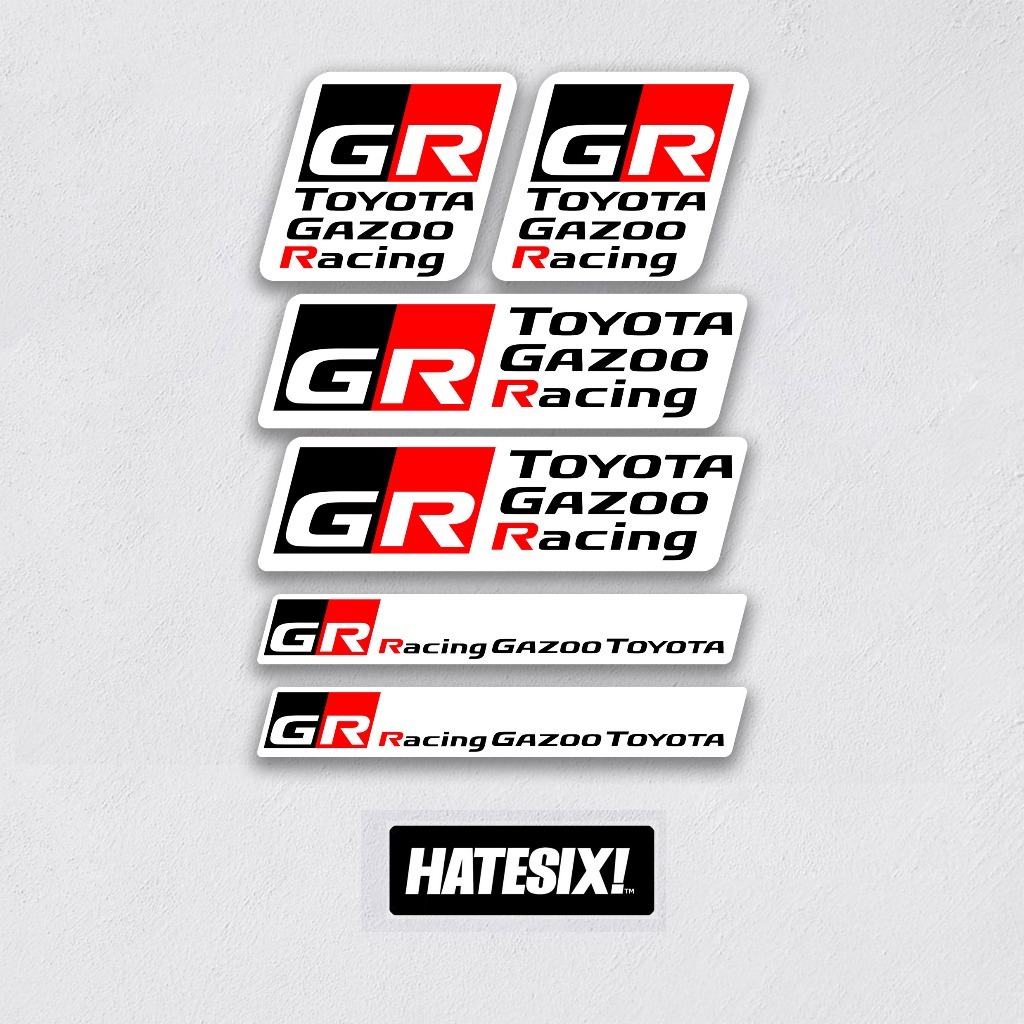 สติกเกอร์รูปลอก สําหรับ Toyota Ganzo Racing Toyota GR Hatesix