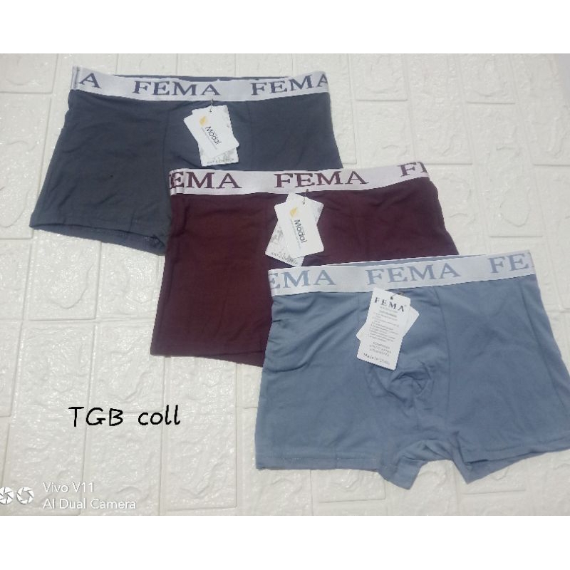 FEMA BOXER กางเกงชั้นในชายยางใหญ่ 3 ชิ้น
