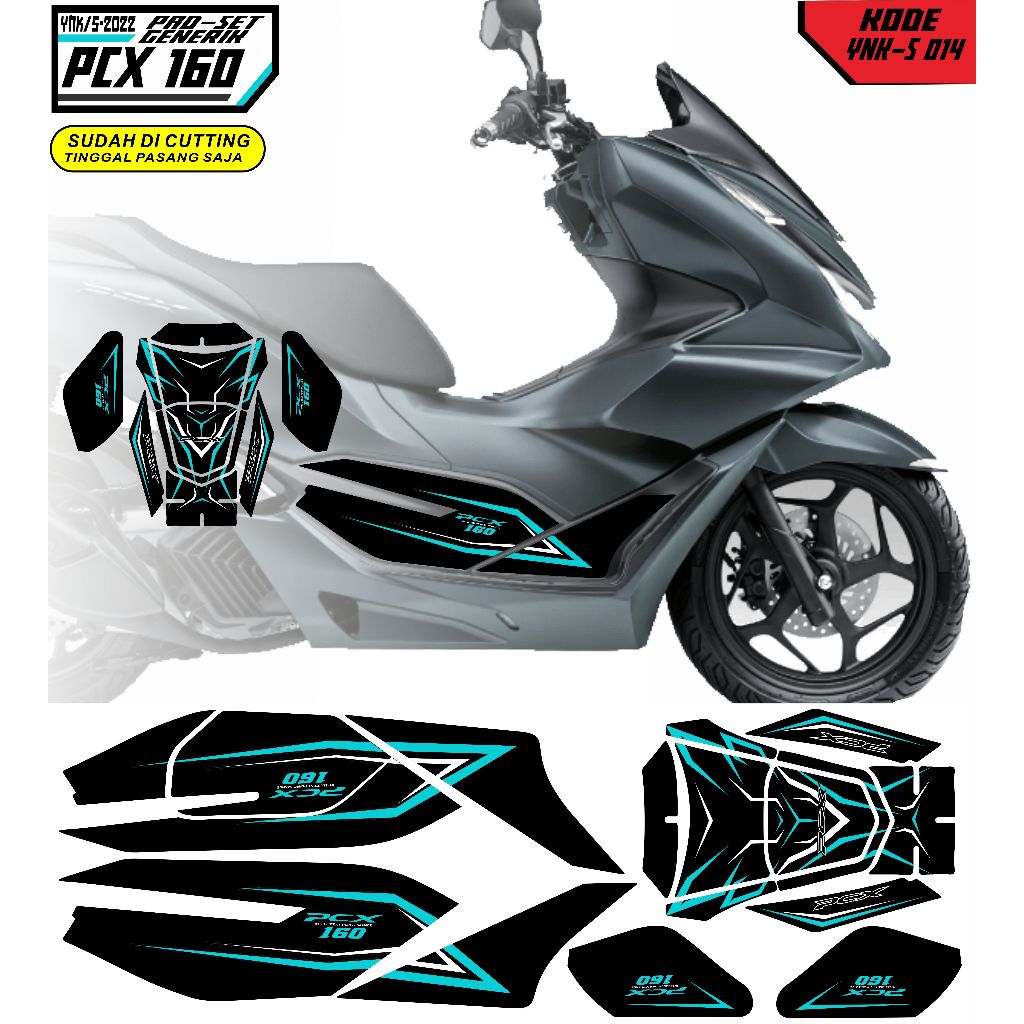 Lower Sidepad pcx 160 ครบชุด 2021 2022 2023 2024 / decal pcx 160 / สติ๊กเกอร์นูน pcx / แผ่นรองสํารับ