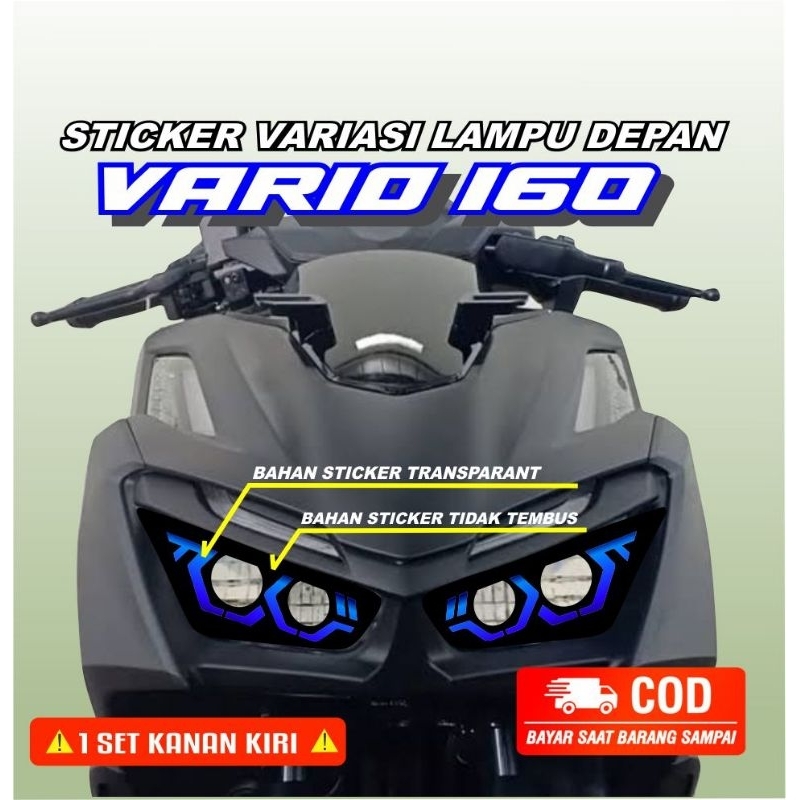 Vario 160 NEW สติ๊กเกอร์คิ้วมุมไฟหน้า (คู่เดียว) รุ่น 01
