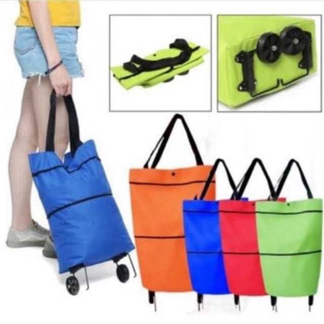 0MULTIPURPOSE SHOPPING TROLLEY BAG WITH WHEELS / TROLLEY SHOPPING BAG