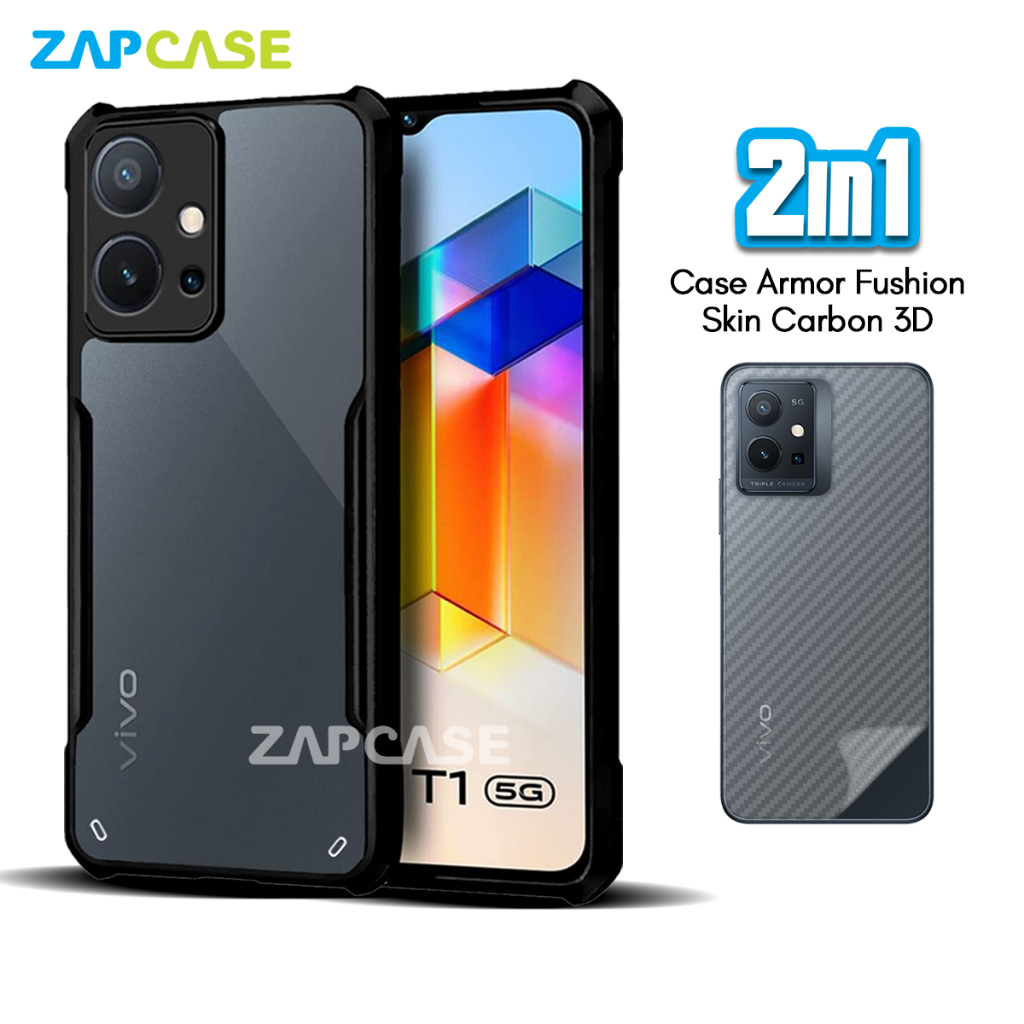 เคส Vivo T1 5G ฟรีคาร์บอนผิว
