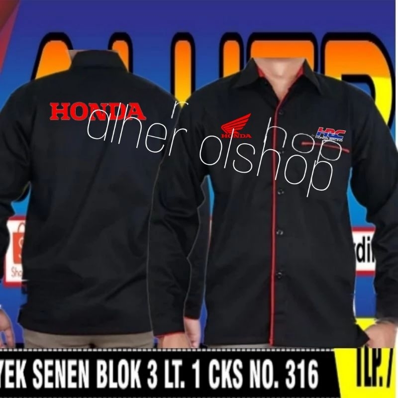 KEMEJA HRC สั้นและยาว Honda HRC เสื้อ Honda HRC เสื้อ Honda HRC ชุด Honda HRC Pdh Honda HRC เสื้อทํา