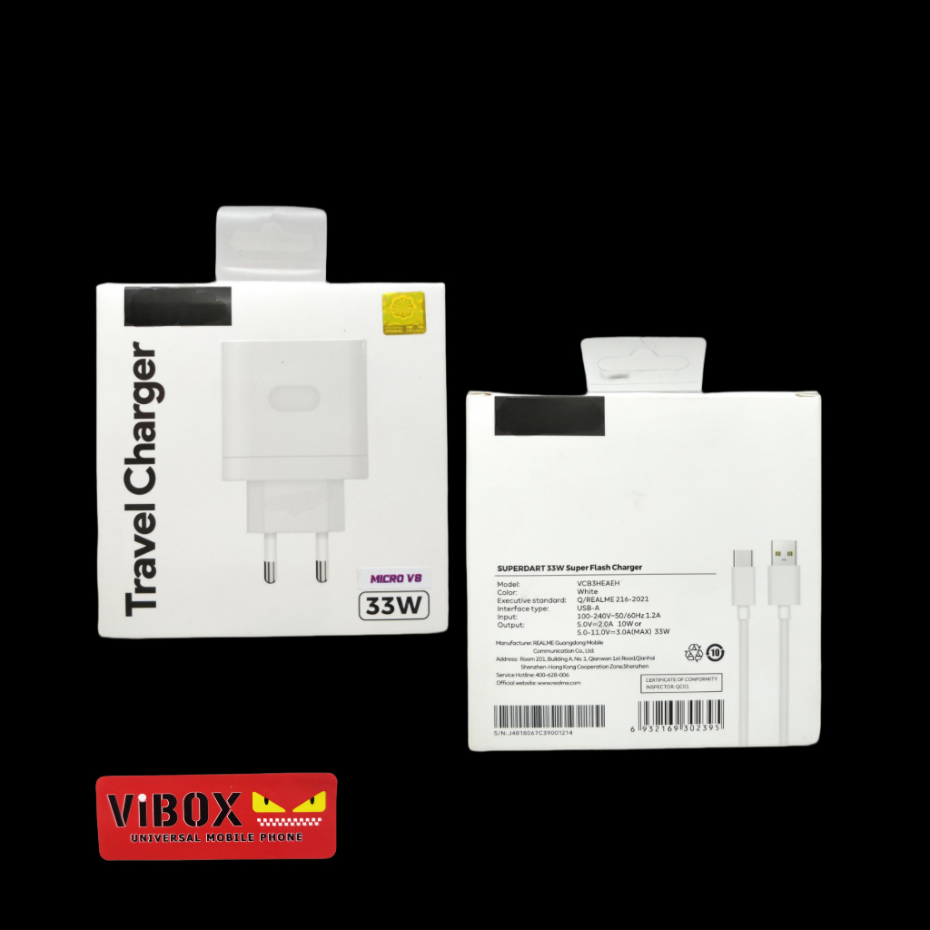 Realmi 33W Supervooc Super Dart Charger Fast Charging สําหรับ Realme 8 7 X3 X7 Q3 Q2 Pro X50M C53 C5
