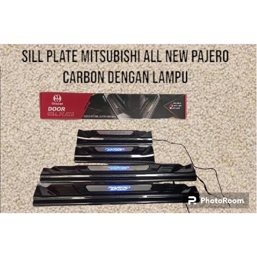 แผ่นธรณีประตู Mitsubishi All New Pajero/ แผงกันรอยประตูรถยนต์/ กาบข้าง/แผ่นธรณีประตูรถยนต์