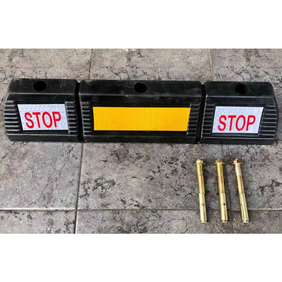 STOP Wheel Car Stopper สีเหลือง สีดํา Retainer - Tyre Stopper