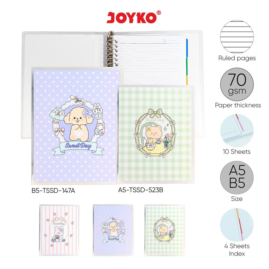 Binder A5 Joyko Sweet Day A5-TSSSD-523 - FUN STATIONERY