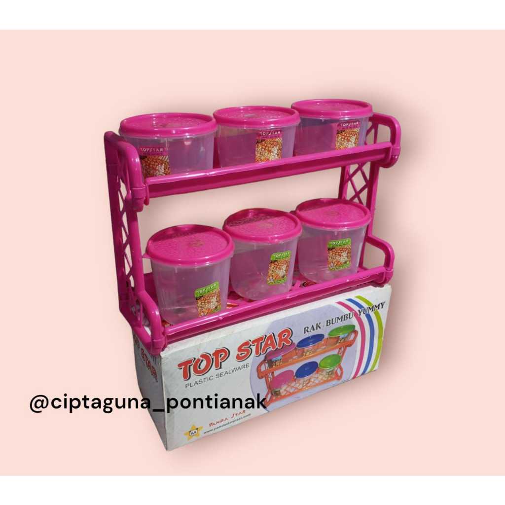 TRANSPARENT TOP STAR SPICE RACK SET / 2-TIER SPICE RACK - !!