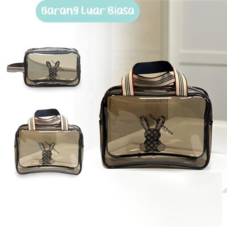 BLB Washbag Tansparan Kelinci Tas Kosmetik Washbag Travel Portable Pouch Travel Tas Make Up